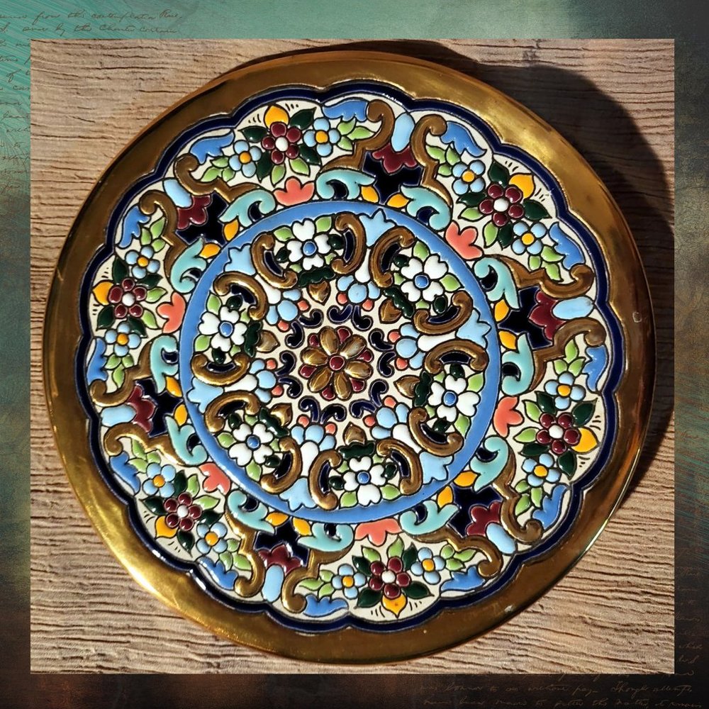 Hand Decorated Spanish Ceramic Wall Hanging